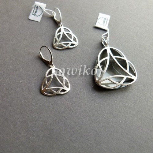 komplet biżuterii srebro