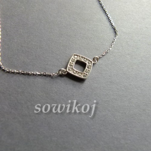 bransoletka srebrna z jetami