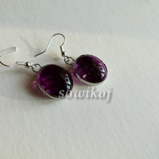 Kolczyki witrażowe ręcznie robione 