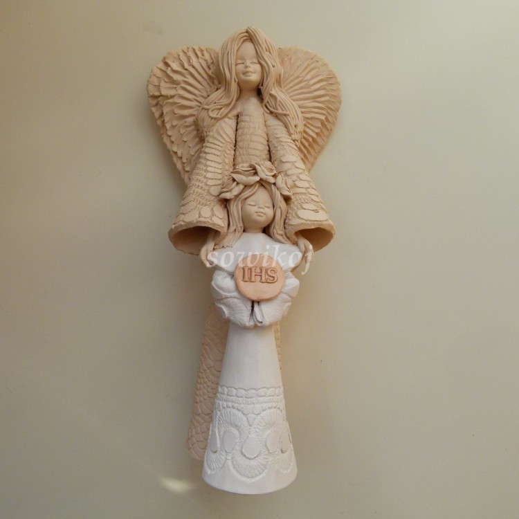Ceramiczne anioły stojące