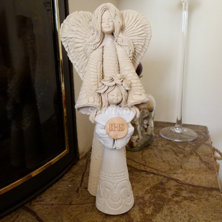 Aniołki ceramiczne - komunia