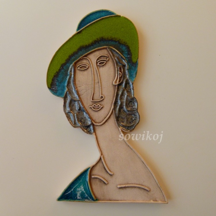 Portret kobiety Modigliani ceramika