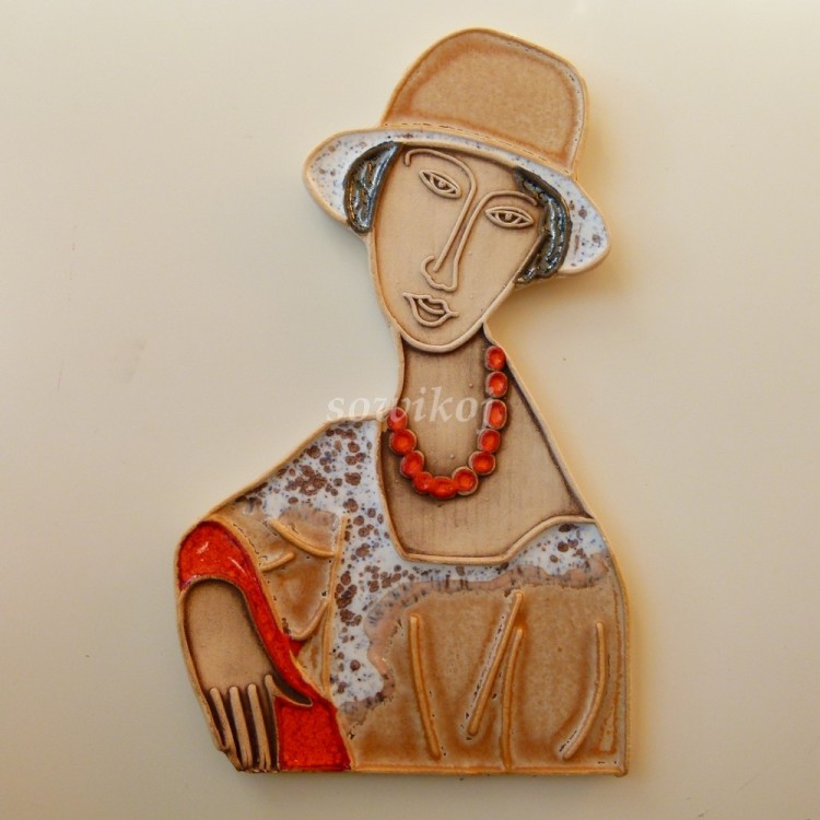Portret kobiety Modigliani ceramika