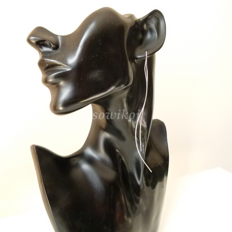 Kolczyki ze srebrna mega długie - 11 cm