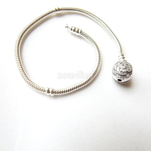 Srebrna baza bransoletki w typie Pandory do czarmsów