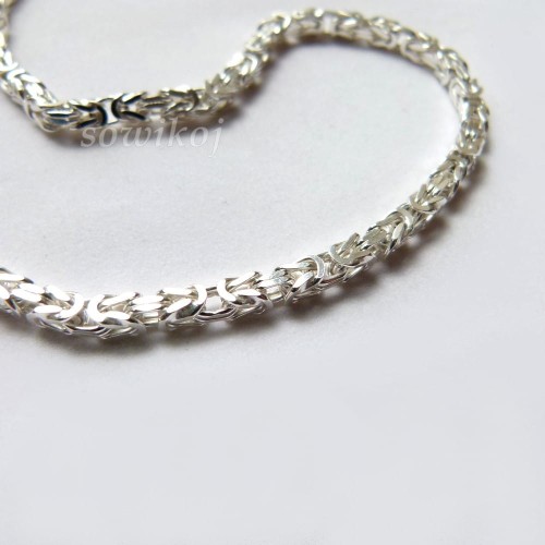 Srebrny łańcuszek królewski splot - 3,5 mm