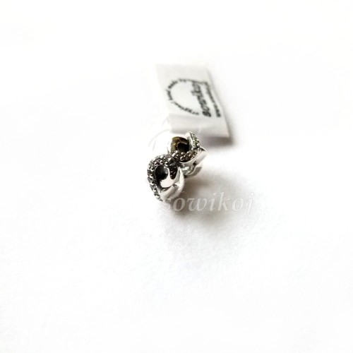 Srebrny charms - nieskończoność pierścień zawieszka do bransoletki