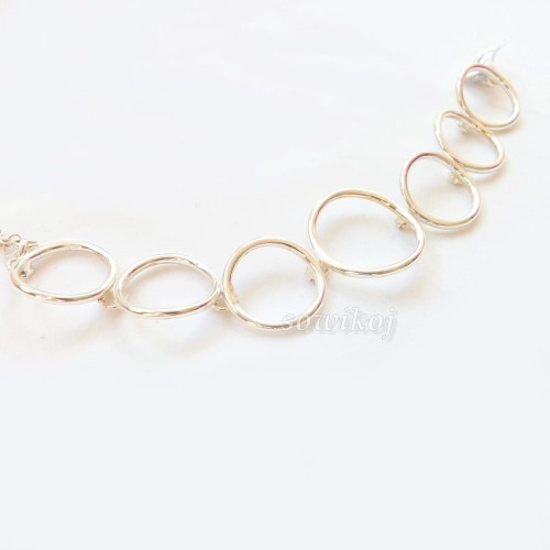 koła - szeroka bransoletka srebrna