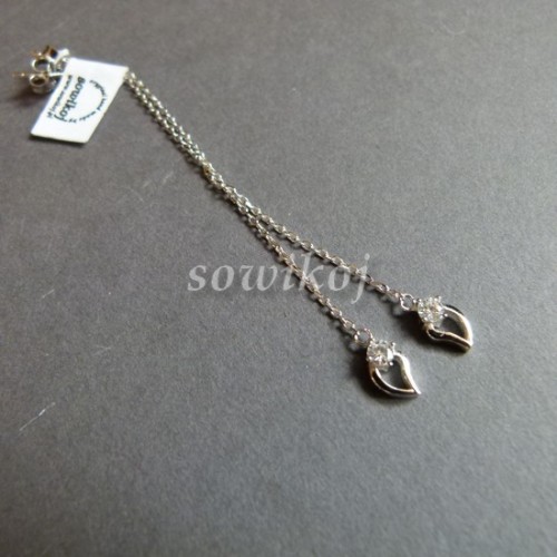 srebrne kolczyki łańcuszkowe