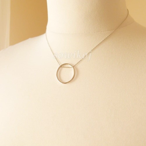 Srebro rodowane - łańcuszek kółko