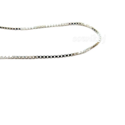 Srebrny łańcuszek Wenecjana - prostopadła kostka