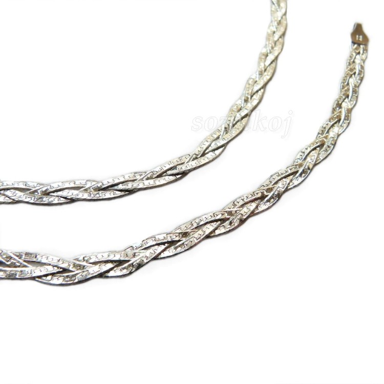 Plecionka Łańcuszek srebrny grecki warkocz - detal