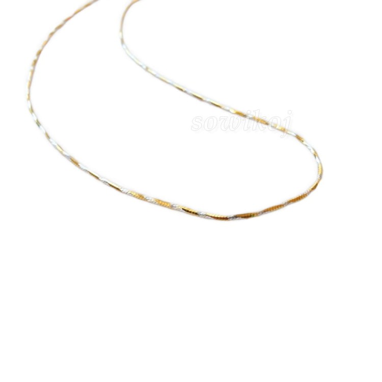 Srebrny łańcuszek pozłacany cięty linka Au/Ag B