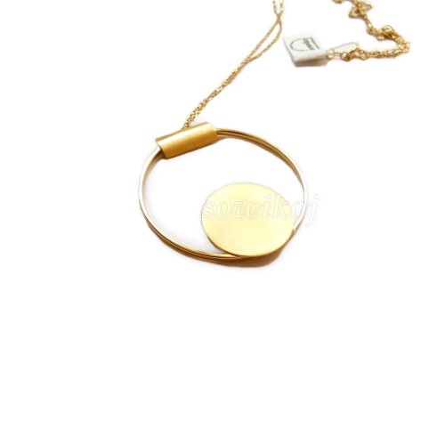 Srebrny pozłacany wisior koło