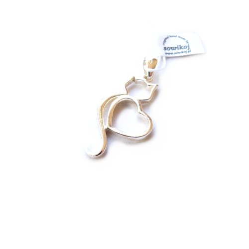 Wisiorek srebrny z kotem