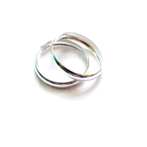 Srebrne kolczyki szyny - koła