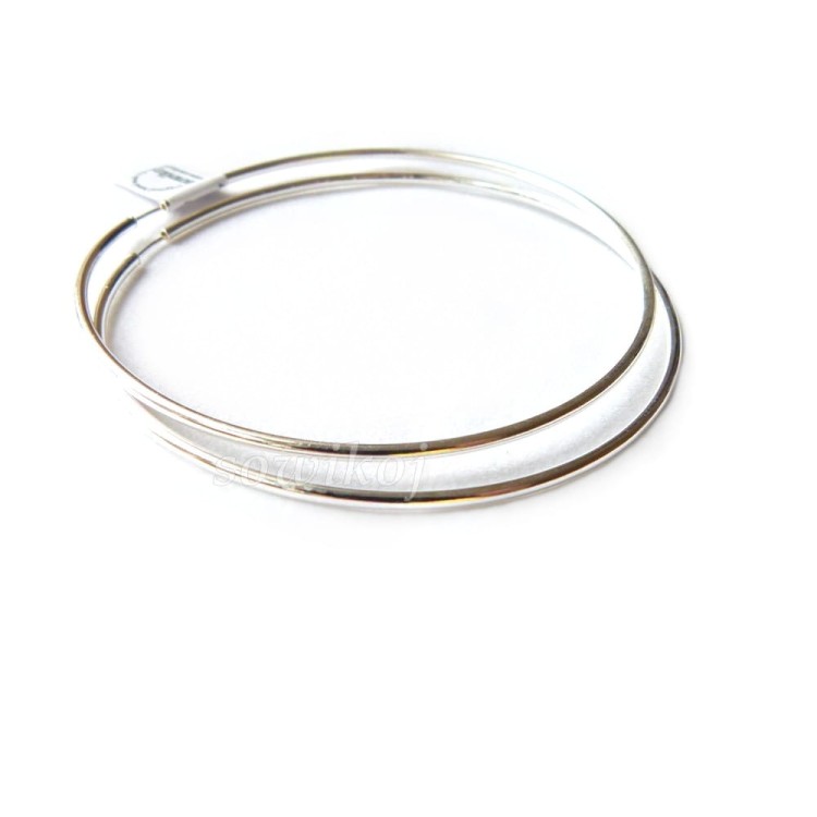 Kolczyki srebrne duże koła - grubszy przekrój