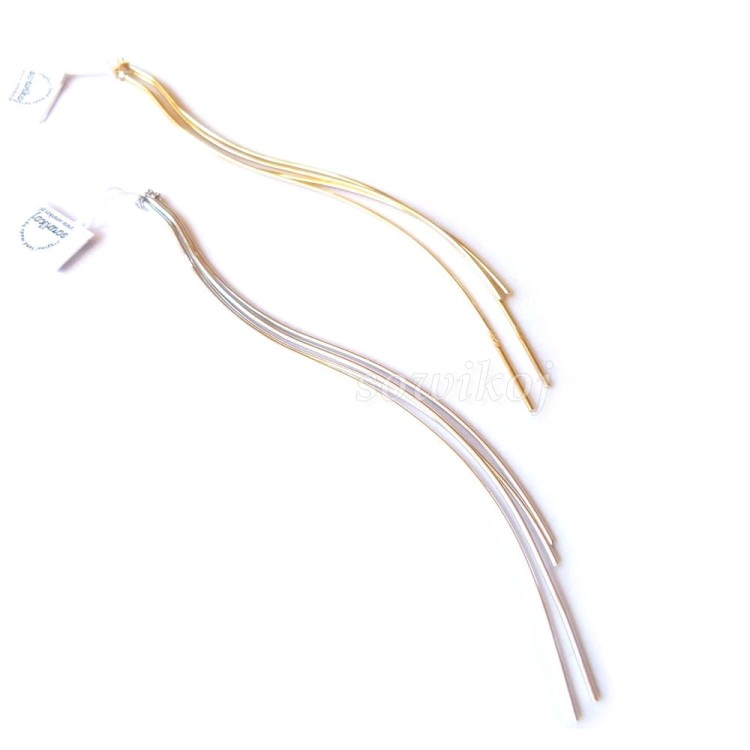 Długie srebrne kolczyki - 12 cm długości