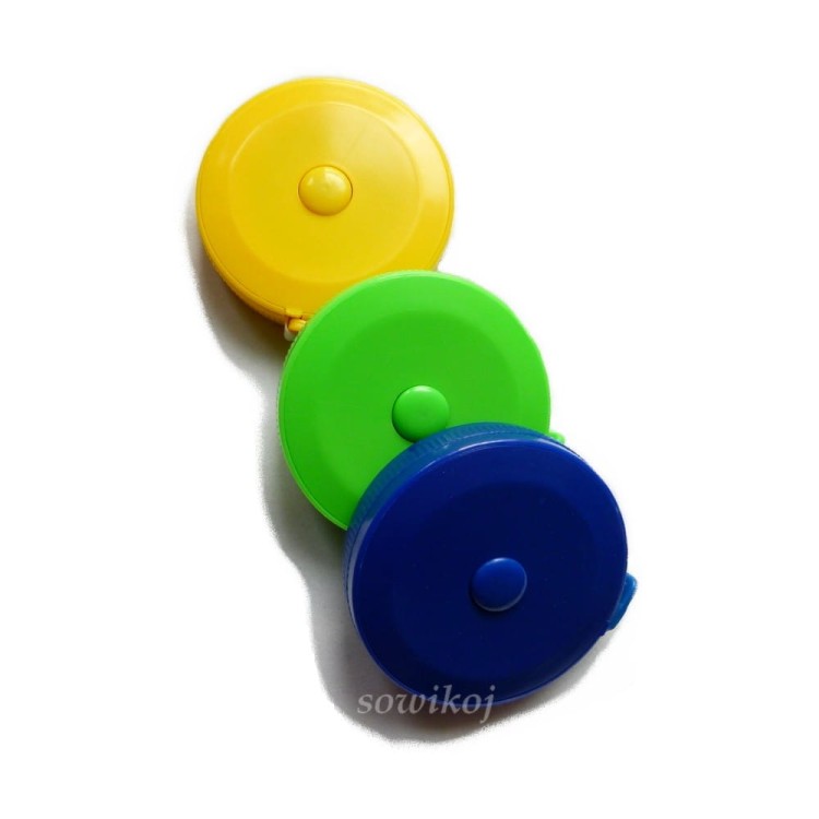 Centymetry krawieckie w osłonie z tworzywa - różne kolory