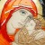 Madonna Eleusa - zbliżenie - ikony ceramiczne w oprawie