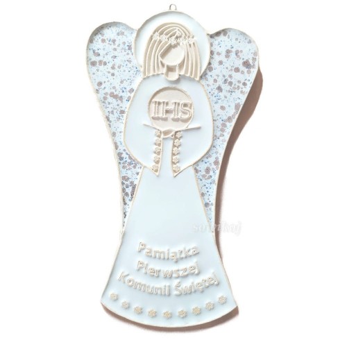 Aniołek ceramiczny pamiątka pierwszej komunii św.
