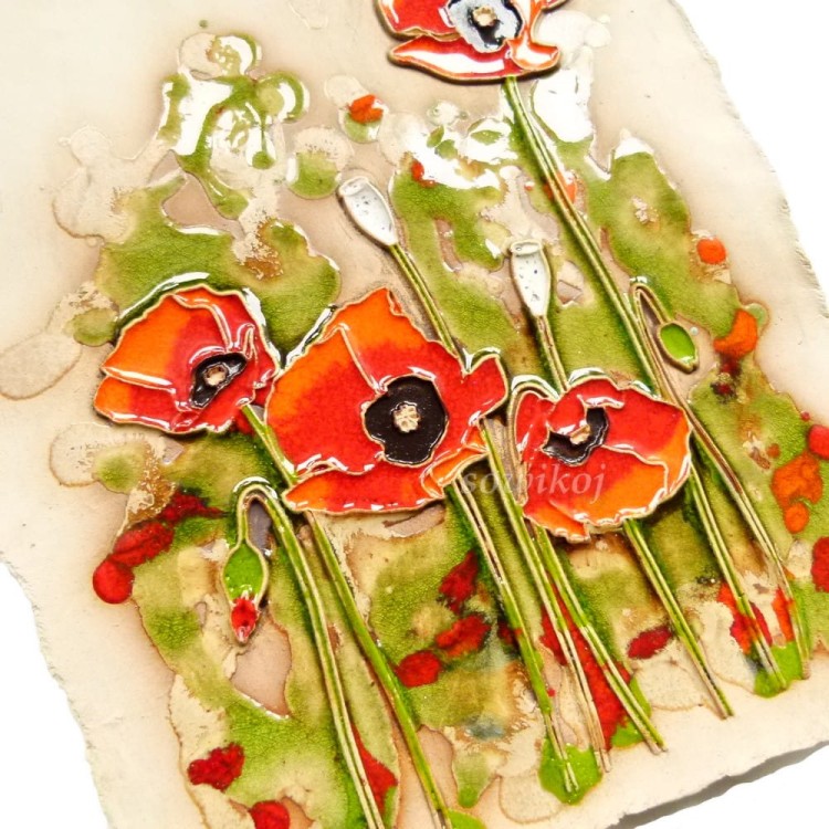 Tablica maki - ceramiczny dekor - kafelek do powieszenia na ścianę