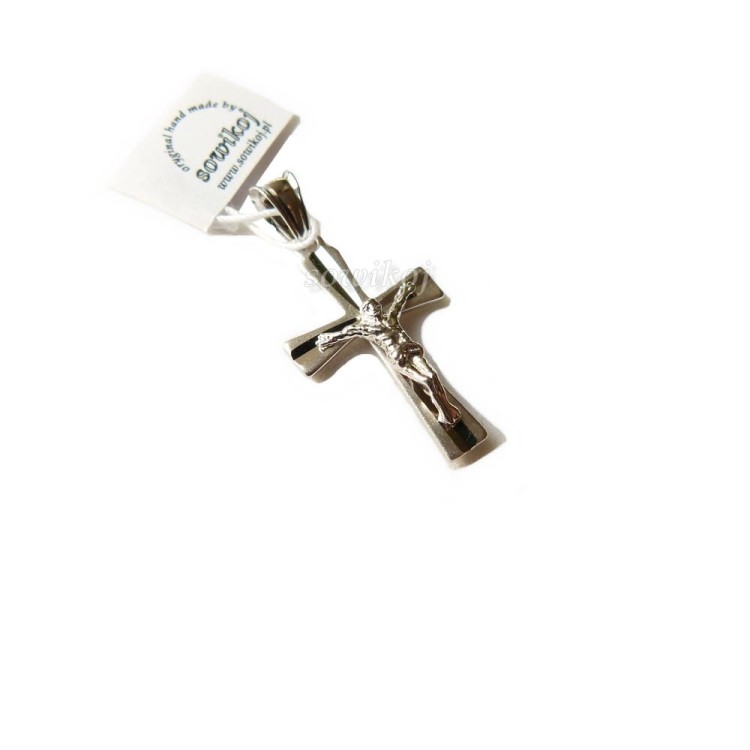 Krzyżyk srebrny z Jezuskiem