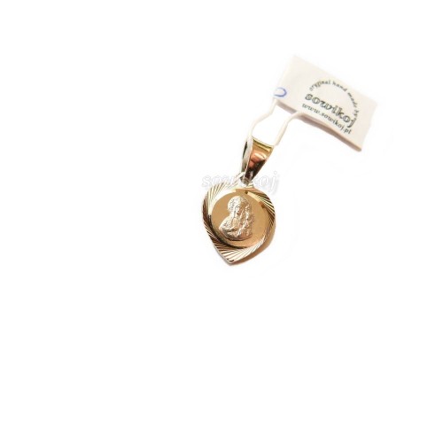 Medalik srebrny z Maryją i Dzieciątkiem