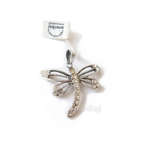 Srebrna zawieszka ważka