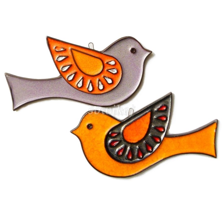 Duże ceramiczne ptaszki