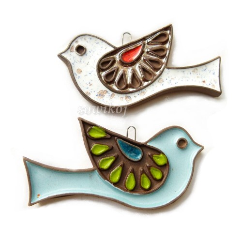 Gołabki ceramiczne małe zawieszki na ścianę