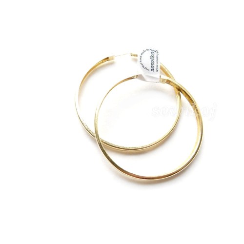 Szerokie duże koła srebrne kolczyki