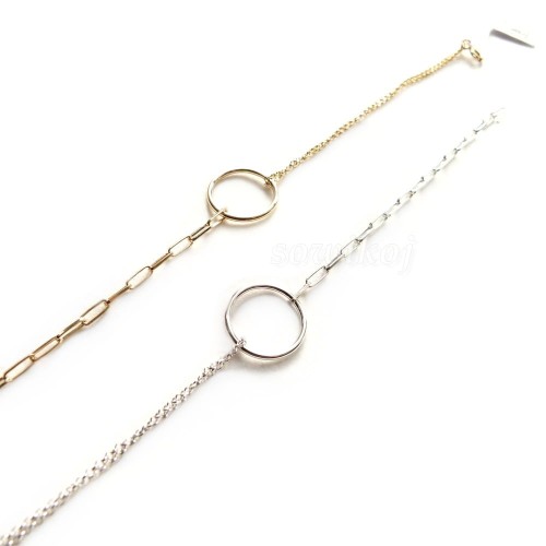 Kółko i podłuzne ogniwka - bransoletki srebrne