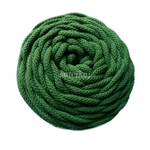 Sznurek bawełniany gruby z rdzeniem - zieleń oliwkowa