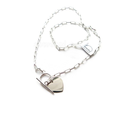 Srebrny komplet łańcuszek i bransoletka z dużymi oczkami