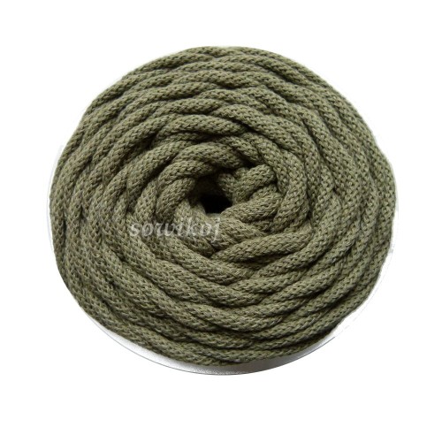 Sznurek bawełniany na torebki koszyki dywany khaki piękny spokojny wojskowy odcień zieleni