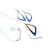 Komplet biżuterii tytanowo srebrnej. Kolczyki i zawieszka  w efektownym kolorze
