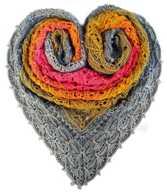 Szydełkowa chusta Kristle - wzór - pattern