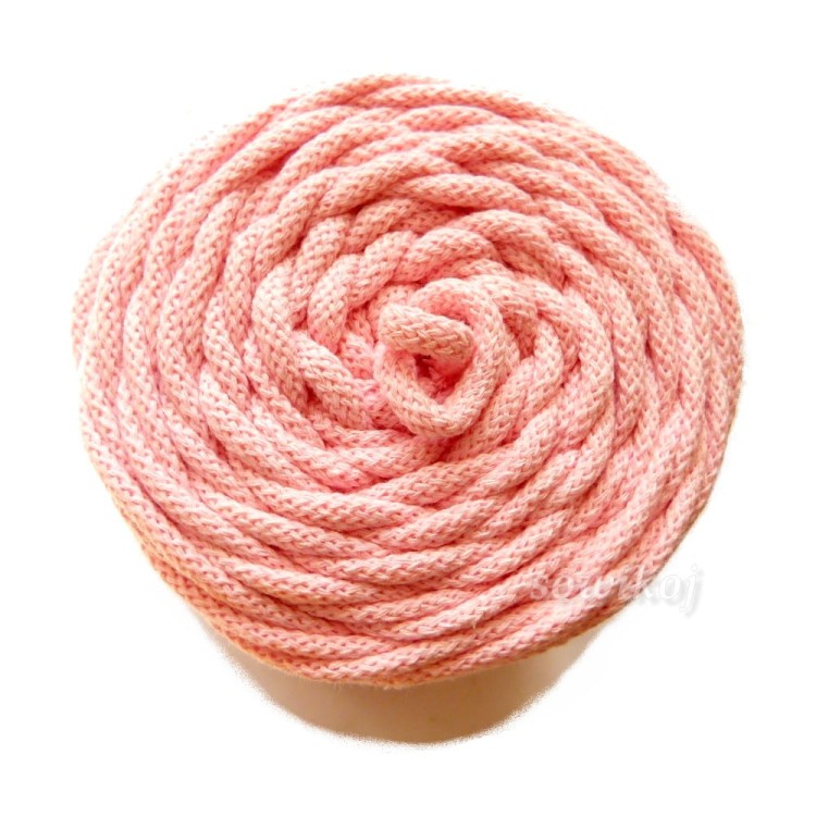 Sznurek bawełniany  jasny brzoskwiniowy łososiowy kol.800