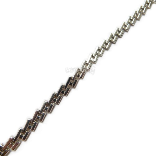 Greckie stopnie - bransoletka srebrna szeroka