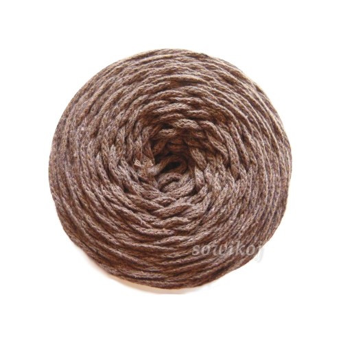 mokka - szare kakao - kolor 200 - sznurek do szydełkowania i makramy - bawełna
