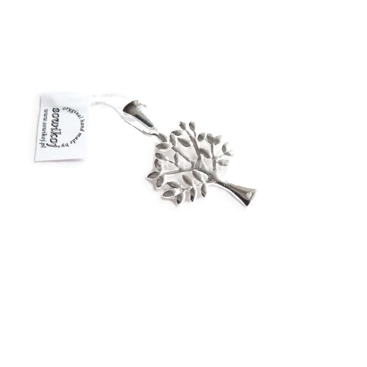 Srebrny wisiorek drzewo - przywieszka na łańcuszek