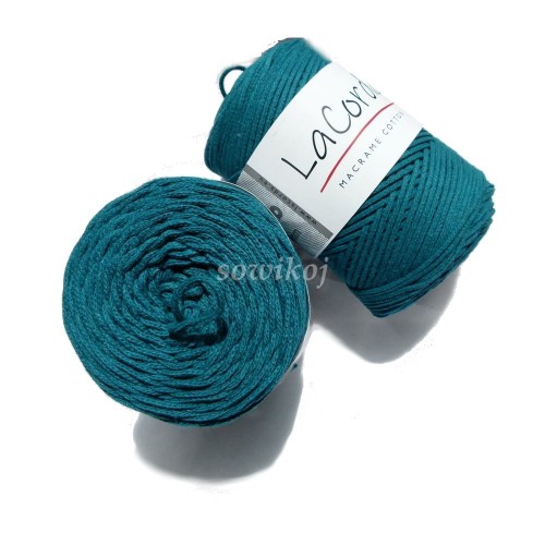 Sznurek do makramy - szmaragdowa zieleń - morski  kol.590