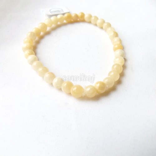 nefryt bursztynowy kuleczki - bransoletka