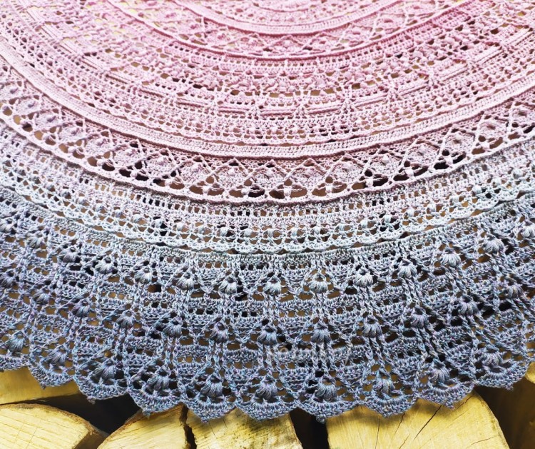 Wzór na chustę szydełko półokrągła