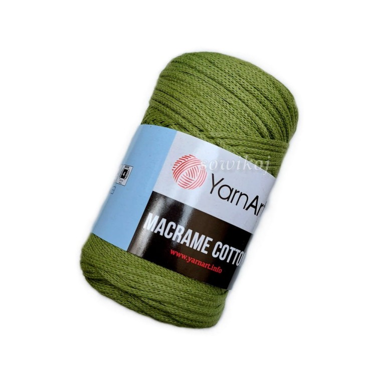 oliwkowy zielony - sznurek do makramy i na torebki