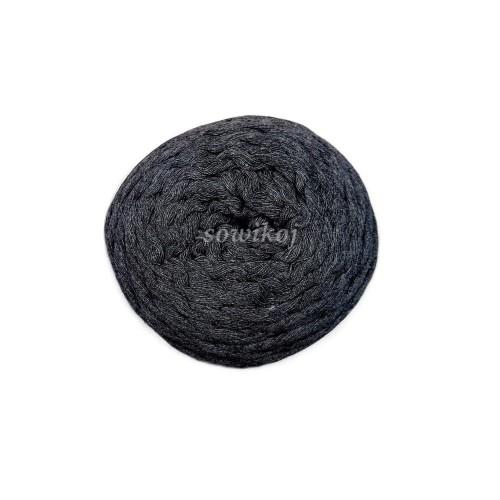 Sznurek skręcany Twisted macrame YarnArt grafitowy ciemny kol. 790