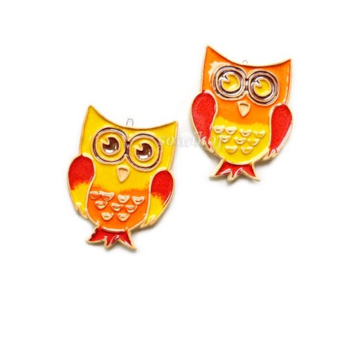 Mała sowa z uszami z ceramiki