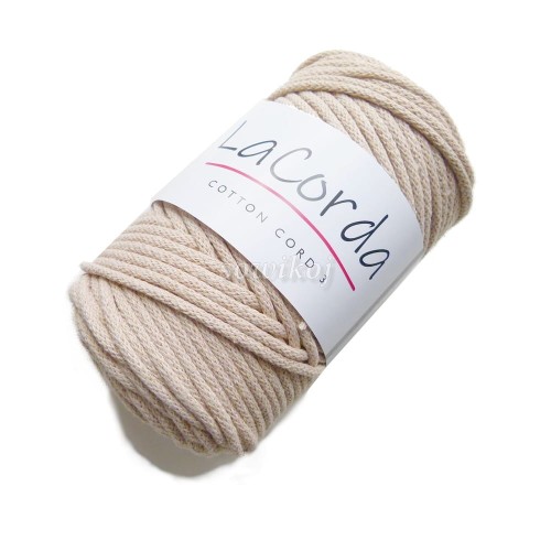 Sznurek do szydełkowania i makramy - bawełna z rdzeniem 3-4mm kolor bez jasny 180