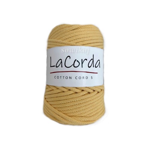 Sznurek 3mm z rdzeniem w kolorze jasnym żółtym